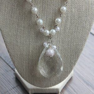 Vintage Chandelier Crystal Necklace Handmade